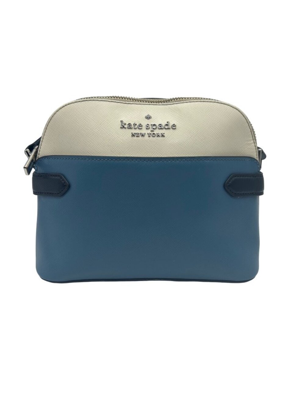 Kate Spade Blue Staci Saffiano Leather Colorblock Dome Crossbody Bag